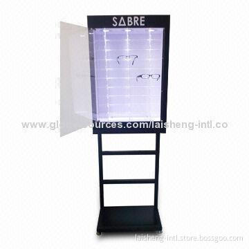 Display Stand, Measures 500 x 300 x 1650mm, Made of MDF with Black Paint
